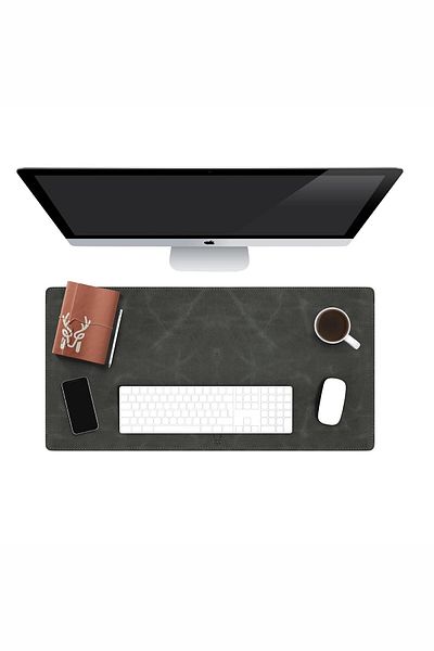Modica Gray Genuine Leather Gaming Table Mat - 75X35 cm |   Hobart