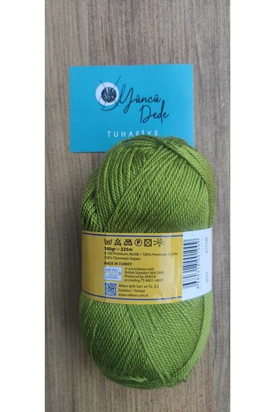 Tunç Dolly Booties Socks Hand Knitting Yarn Green 0212