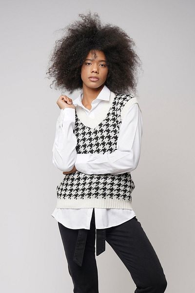 GABRİA Houndstooth Sweater