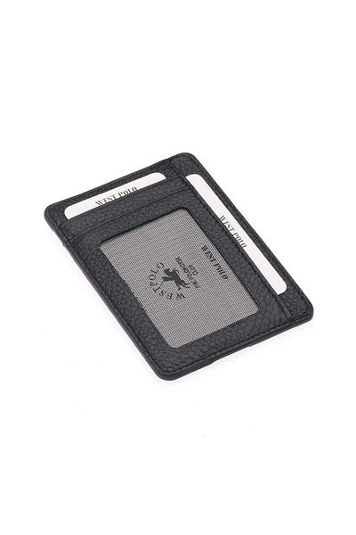 Fiyaka West Polo 358 Γνήσιο Δερμάτινο Unisex Κάρτα Μαύρο