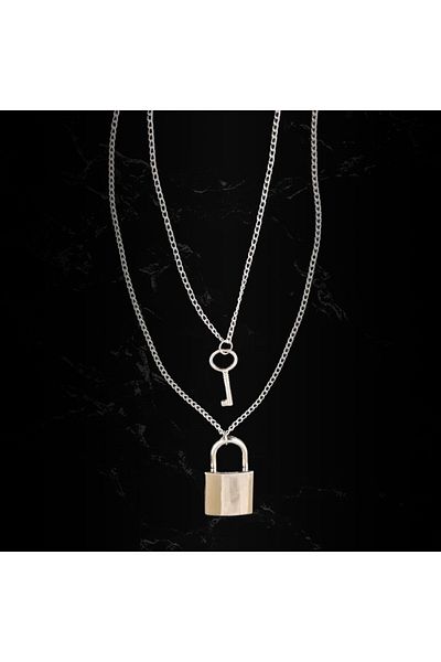 Touz Blunt Blunt Lock Key Double Necklace