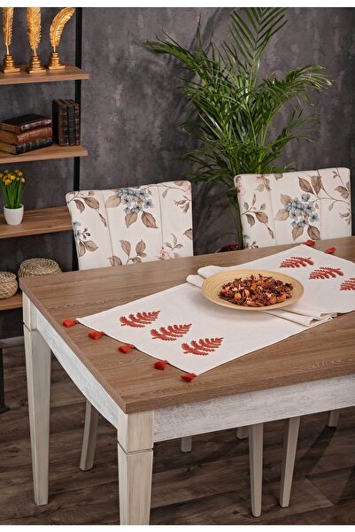 cottoncloth Buldan Suzane Nakışlı Bahar Runner