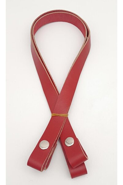 angel çanta aksesuar Червона одношарова шкіряна сумка - на кнопках і срібляст...