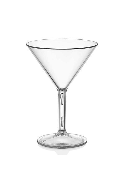 GastroPlast Martini Glass, 280 Ml, Polycarbonate Plastic, Transparent (Note: Not Glass.)