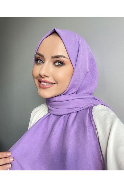 Narine شال حجاب نسائي قطن جاز موديل أرجواني