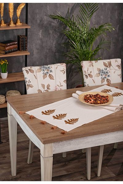cottoncloth Buldan Suzane Embroidered Spring Runner