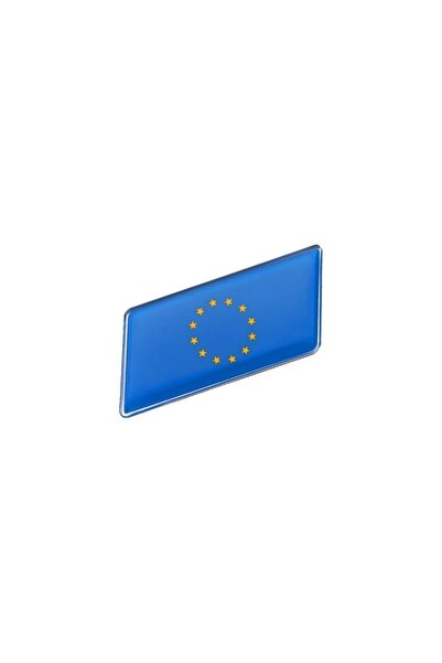Knmaster Avrupa Birliği Bayrağı Tasarımlı Damlalı Alüminyum Sticker Etiket