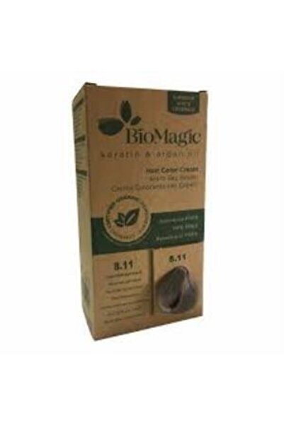 BIOMAGIC Doğal Organic 8.11 Yoğun Küllü Açık Kumral Kalıcı Krem Saç Boyası 60ml ….26