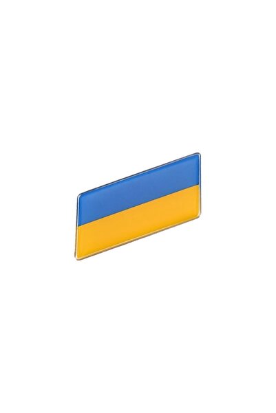 Knmaster Ukrayna Bayrağı Tasarımlı Damlalı Alüminyum Sticker Etiket