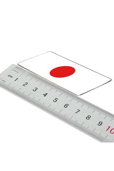 Knmaster Japonya Bayrağı Tasarımlı Damlalı Alüminyum Sticker Etiket