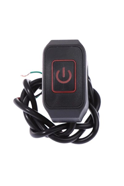 Knmaster Gidon Bağlantılı Motosiklet Aç Kapa Butonu Kırmızı Led