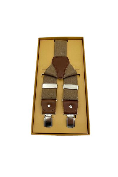 Brianze Leather Connected Mustard Trouser Strap