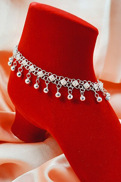 Güzel Gümüşçülük 925 Ayar Gümüş Mardin Midyat Telkari El Işi Kişniş Model Sık Toplu Kadın Halhal