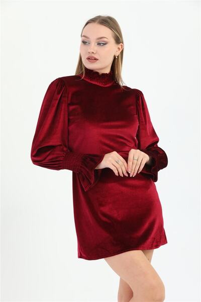 MDZ COLLECTION Fransız Kadife Elbise