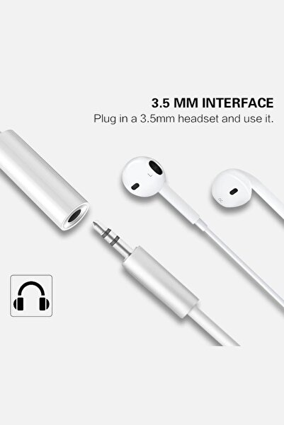 Favors سماعة رأس سلكية متوافقة مع iPhone، محول Lightning إلى مقبس سماعة الرأس، جهاز سماعة رأس لهاتف iPhone