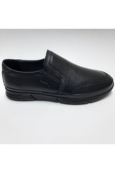 FOREX Hakiki Deri Kauçuk Tabanlı Ortopedik Anatomic Diyabetik Siyah Bağcıksız...