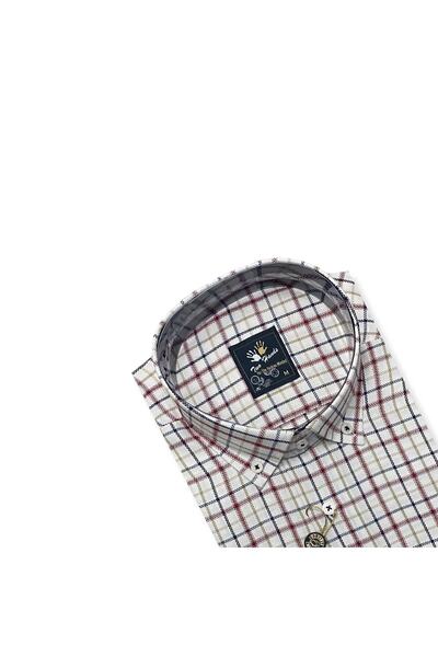 TWO HANDS Чоловіча сорочка з довгими рукавами, одним кишенею, з бавовняної тканини в клітинку, зручного крою, розмір 355