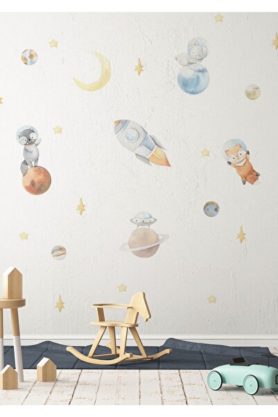 WALLHUMAN Uzay Kaşifleri Çocuk Odası Duvar Stickerı