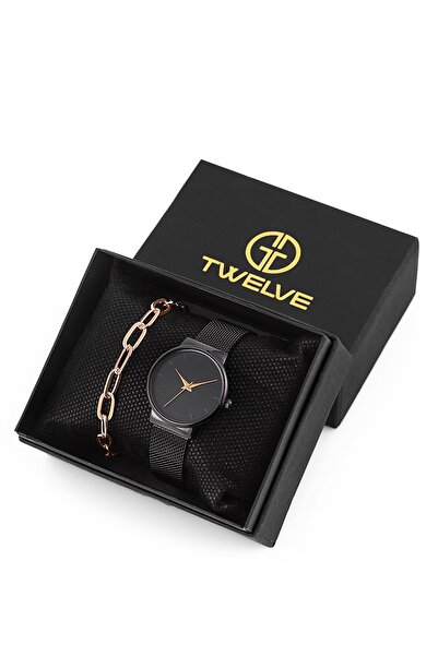 Twelve Özel Kutulu Kadın Kol Saati Ve Bileklik Kombini