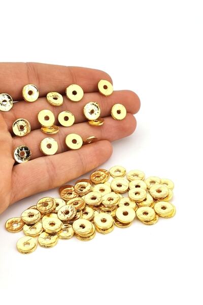 Selvi Konsept Altın Kaplama Rondela Ara Malzeme 10 Mm 8 gr (15 ADET)