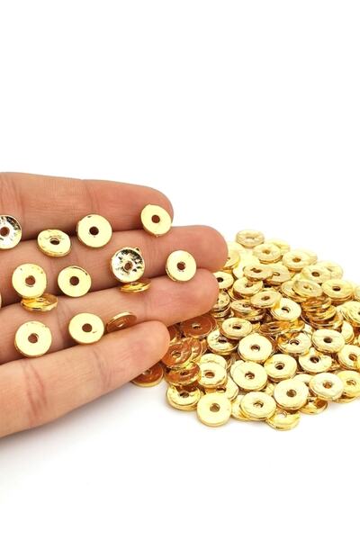 Selvi Konsept Altın Kaplama Rondela Ara Malzeme 10 Mm 8 gr (15 ADET)