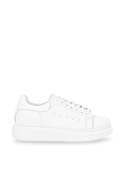 Geppetto Sneaker Γνήσιο Δερμάτινο Αθλητικά Παπούτσια Λευκό