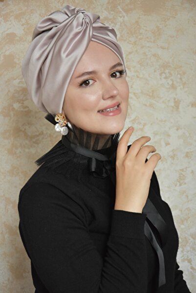 ARTİZİA Safir Lila Renk Dolgusuz Tesettür Bone Hazır Şal