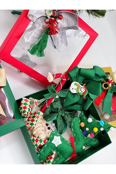 QUEEN AKSESUAR Set cadou de lux pentru Crăciun, 8 bucăți, cu cataramă, acceso...