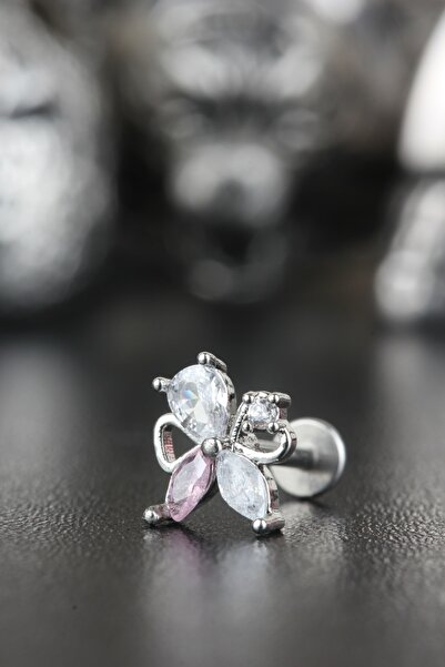 Valhalla 316l Cerrahi Çelik Kıkırdak Tragus Helix Zirkon Taş Labret Piercing ...