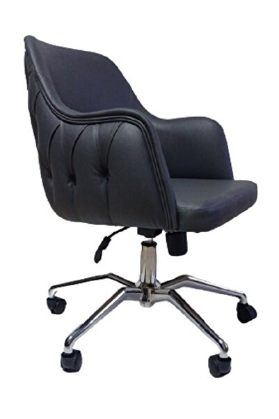 KamusalMarket Çalışma Sandalyesi Kapitone Desenli Örümcek Yıldız Ayaklı Suni ...