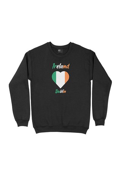 Cix Hanorac negru Dublin Irish Flag Heart
