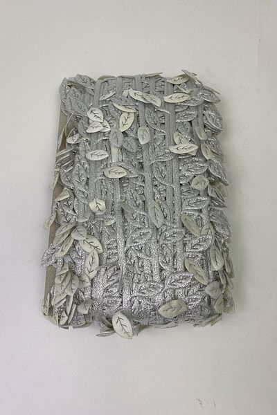 Hayalperest boncuk Silver Decorative Leaf Strip Water Stone 10 Mt