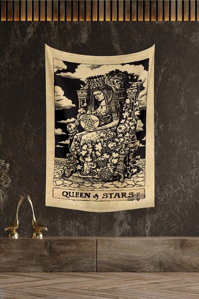 Vagonik Ταρώ Κάρτα Queen Of Stars Μοκέτα τοίχου 140x100 cm-70x100 cm