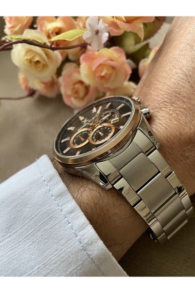 Daniel Klein Erkek Saat Çelik Kordon Erkek Kol Saati 45mm Yeni Yıl Yılbaşı Hediyesi Saat
