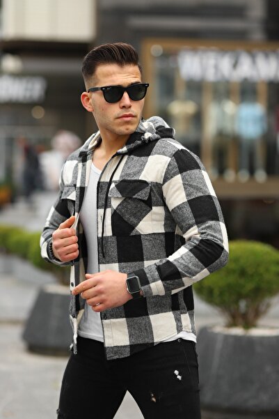 YNGMENCLASS Ζακέτα πουκάμισο ξυλοκόπο με κουκούλα