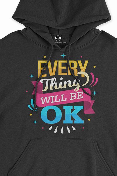 Cix Every Thing Will Be Ok Hanorac negru