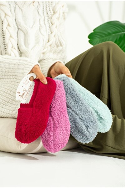 WalkRox Pratik Kullanılabilir Çeyizlik Yumoş, Peluş Kadın Patik, Çetik, Çorap...