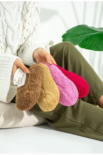 WalkRox Pratik Kullanılabilir Çeyizlik Yumoş, Peluş Kadın Patik, Çetik, Çorap...