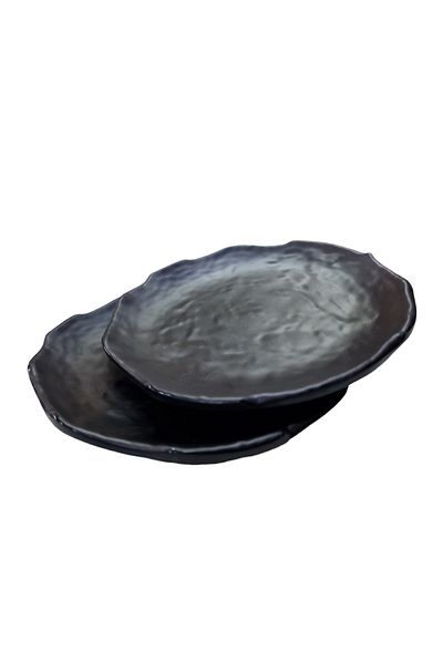 Külsan Melamine Large Size Norma Effect Plate 28cm 43028 Bl 2 Pieces