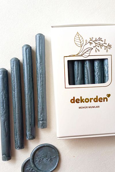 Dekorden Seal Wax, 12 pack (anthracite Grey)
