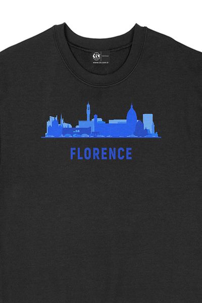 Cix Hanorac negru cu vedere imprimată Florence