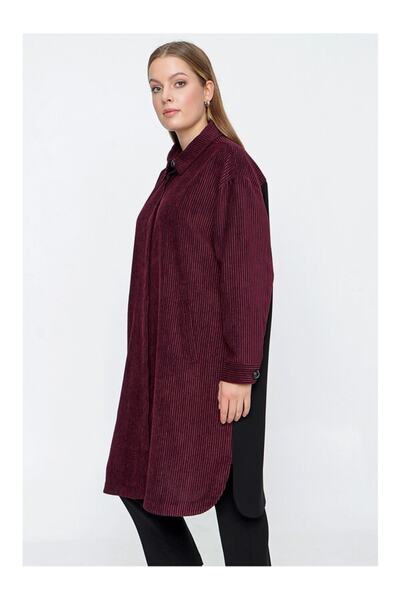 Aker 15821112 Plus Size Textured Tunic Plum