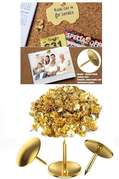 Biotech Riveted Thumbtack Map Cork Panel Hat Nails Puneuse 200 Pieces