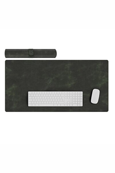 Modica لوحة ماوس ألعاب من الجلد الطبيعي باللون الأخضر، بساط مكتب للكمبيوتر المحمول مقاس 75 × 35 سم |   هوبارت