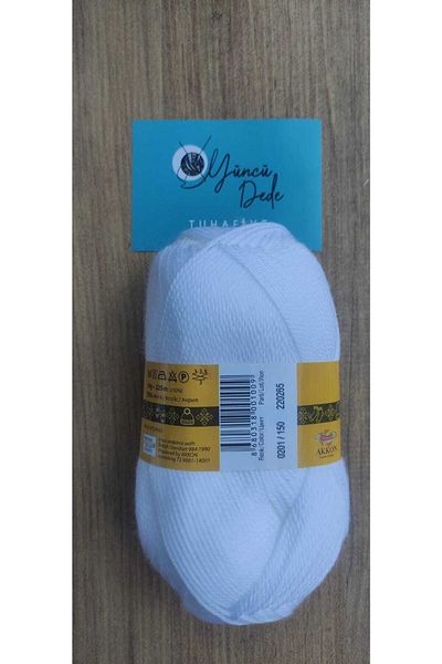 Tunç Dolly Booties Socks Hand Knitting Yarn White