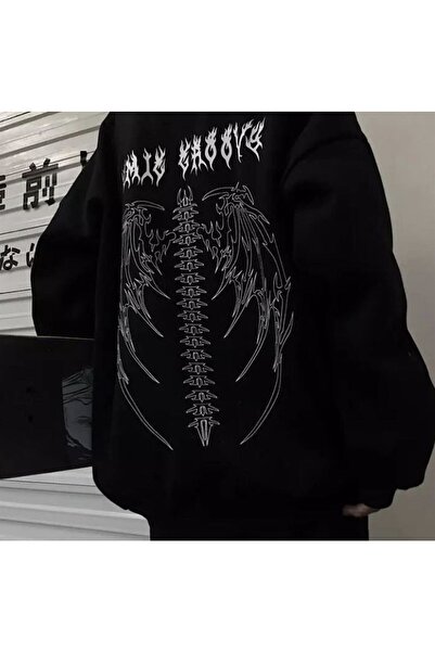 Touz Готична футболка з капюшоном Tribal Unisex з малюнком скелета