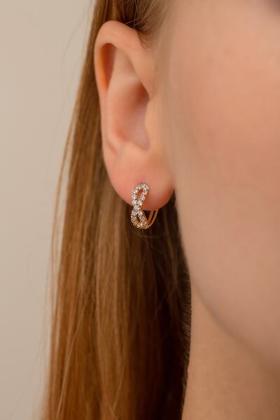 GençTaş Kuyumculuk 14 Ayar Altın Infinito Küpe