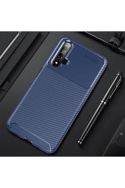 AKSEFİZZ Huawei Nova 5t Kılıf Benzersiz Dokulu Yüksek Tutuş Sağlayan Mat Elit...