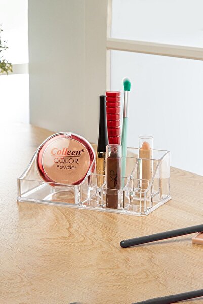 Turnberry منظم مستحضرات التجميل الهرمي المكون من قسمين، منظم المكياج