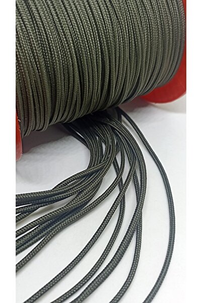 Firebird Takı Aksesuar Ve Kamp Malzemeleri 2 Mm Paracord Ip , Paracord Bileklik Ipi Haki Yeşil Renk 10 Metre